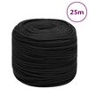 vidaXL Corda de barco 6 mm 25 m polipropileno preto completo