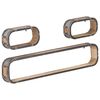 vidaXL 3 pcs conjunto de prateleiras de parede mangueira maci&ccedil;a