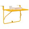 vidaXL Mesa Suspensa para Varanda Amarelo 60 x 39 x 65 cm Aço