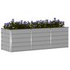 vidaXL Floreira Cinzento-claro 240 x 80 x 75 cm A&ccedil;o