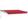 vidaXL Toldo retr&aacute;til Vermelho 3,5 x 2 m 100% Poli&eacute;ster e Alum&iacute;nio