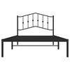 vidaXL Estrutura de cama com cabeceira 107x203 cm metal preto