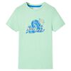 vidaXL T-shirt de crian&ccedil;a verde-claro 128