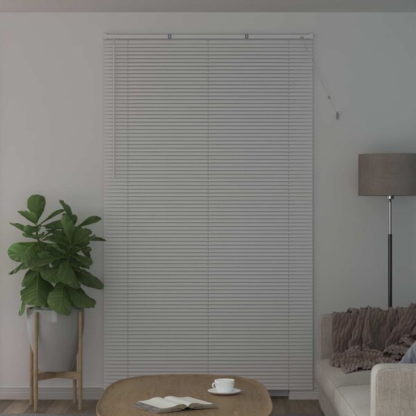 vidaXL Cortina Veneziana Manual Ajust&aacute;vel Branco 213 x 150 cm PVC