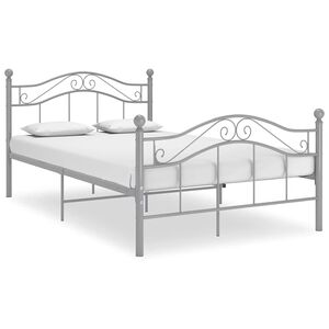 vidaXL Estrutura de cama 120x200 cm metal cinzento