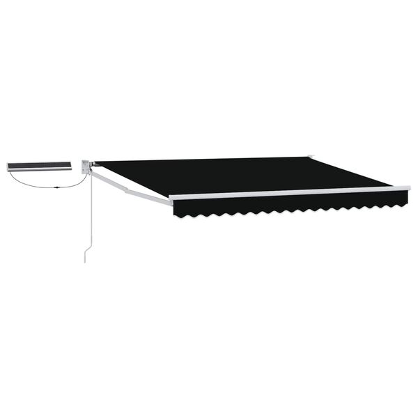 vidaXL Toldo Retr&aacute;til El&eacute;trico Preto 3 x 2,5 m