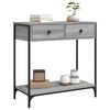 vidaXL Mesa consola 75x34,5x75 cm derivados de madeira cinzento sonoma
