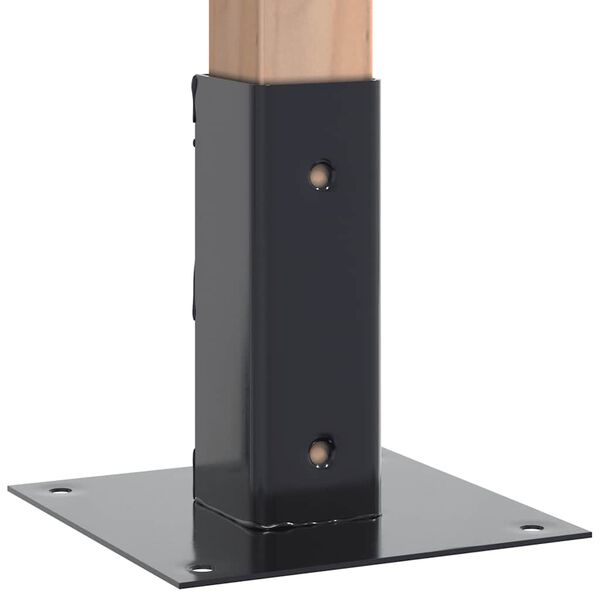 vidaXL Bases de coluna quadradas 4 pe&ccedil;as 51x51 mm a&ccedil;o revestido a p&oacute;