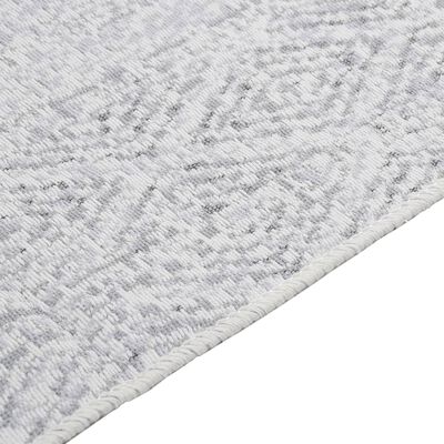 vidaXL Tapete 120x180 cm algodão cinzento-claro