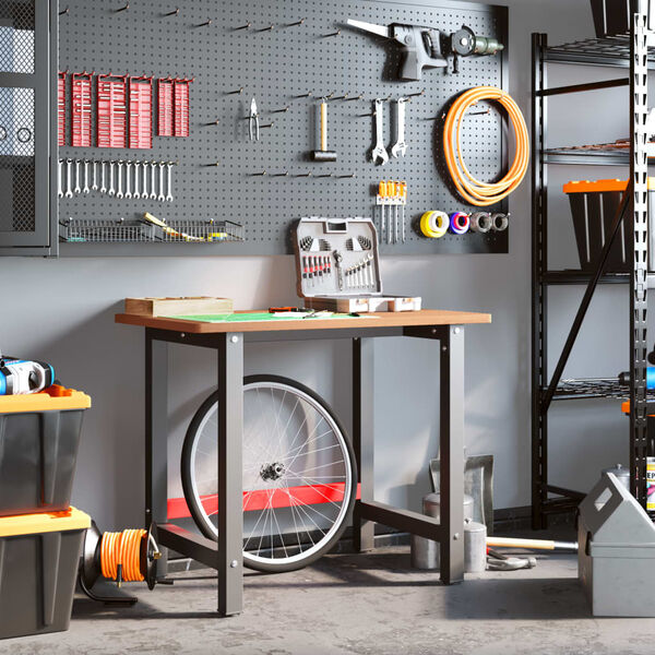 vidaXL Bancada retangular 100x60x81,5 cm madeira de faia maciça