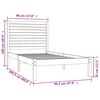 vidaXL Estrutura de cama 90x200 cm madeira maciça