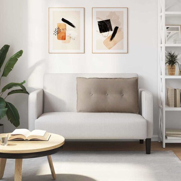 vidaXL Travesseiro para Costas Cinzento-acastanhado 80 x 50 cm