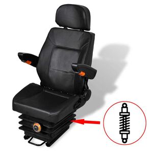 vidaXL Assento de trator com suspens&atilde;o