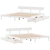 vidaXL Cama sem colch&atilde;o 180x200 cm madeira de pinho maci&ccedil;a branco