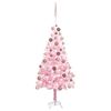 vidaXL &Aacute;rvore Natal artificial pr&eacute;-iluminada c/ bolas PVC rosa