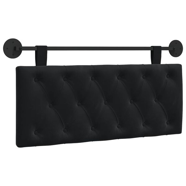vidaXL Cabeceira Suspensa Preto 110 x 55 x 7 cm Veludo