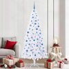 vidaXL &Aacute;rvore de Natal Artificial com 300 LEDs Branco 210 cm PVC e A&ccedil;o