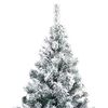 vidaXL &Aacute;rvore de Natal Artificial Branco 180 cm PVC, A&ccedil;o e Pl&aacute;stico