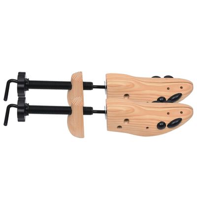 vidaXL Alargador de calçado 5 pares tam. 41-46 madeira de pinho maciça
