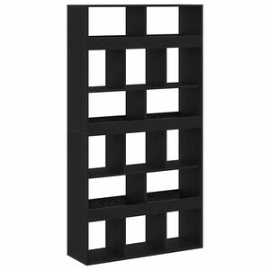 vidaXL Gabinete de Livros 2 pcs Carvalho Preto 100 x 33 x 93.75 cm