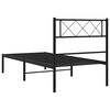 vidaXL Estrutura de cama com cabeceira 80x200 cm metal preto