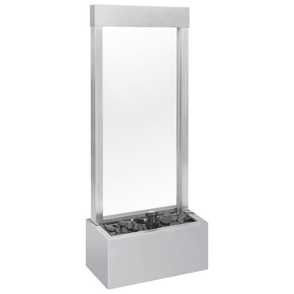 vidaXL Fonte de jardim 39x22x108,5 cm a&ccedil;o inoxid&aacute;vel prateado