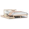 vidaXL Cama sem colch&atilde;o 135x190 cm madeira de pinho maci&ccedil;a
