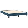 vidaXL Cama box spring c/ colch&atilde;o/LED 140x200 cm veludo azul-escuro