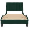 vidaXL Estrutura de cama sem colch&atilde;o Hanko 90x200 cm veludo verde-escuro