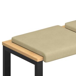 vidaXL Almofada de Banco 2 unid. cord&atilde;o Cinza Verde Profundidade 35 cm