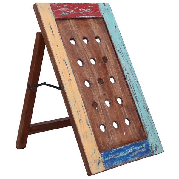 vidaXL Garrafeira p/ 15 garrafas 47x28x78 cm madeira recuperada maci&ccedil;a