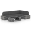 vidaXL 5 pcs conjunto lounge de jardim c/ almofad&otilde;es vime PE cinzento