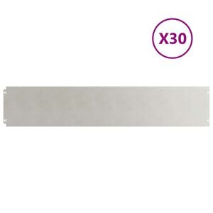 vidaXL Orlas de relva 30 pcs 20x103 cm a&ccedil;o inoxid&aacute;vel