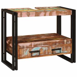 vidaXL Arm&aacute;rio de vaidade Multicolor Madeira Refor&ccedil;ada S&oacute;lida