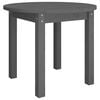 vidaXL Mesa de centro &Oslash; 55x45 cm madeira de pinho maci&ccedil;a cinzento