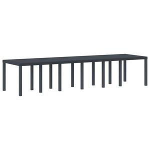 vidaXL Mesa de Jardim Antracite 350 x 100 x 74 cm vime PE