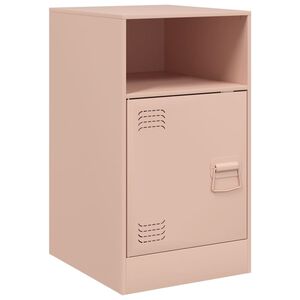 vidaXL Mesa de cabeceira 34,5x39x62 cm a&ccedil;o rosa