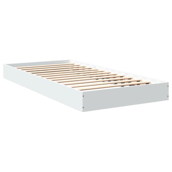 vidaXL Estrutura de cama 90x200 cm derivados de madeira branco