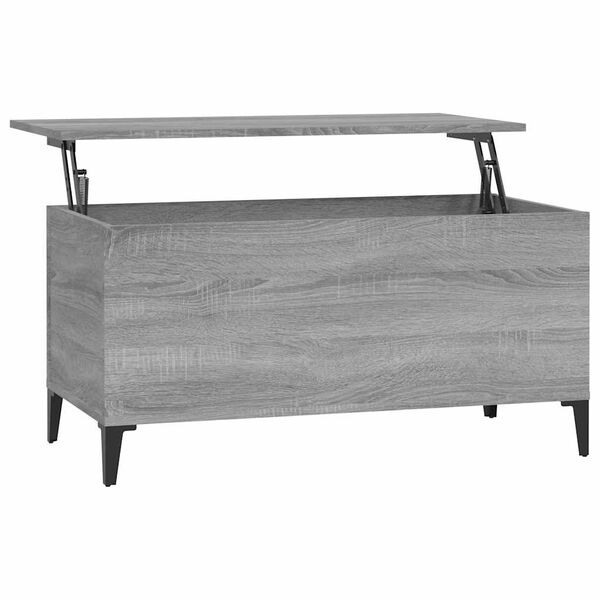 vidaXL Mesa de centro 90x44,5x45 cm derivados de madeira cinza sonoma