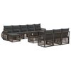 vidaXL Conjunto de Sof&aacute; de Jardim 11 unid. Cinza e Cinza Escuro