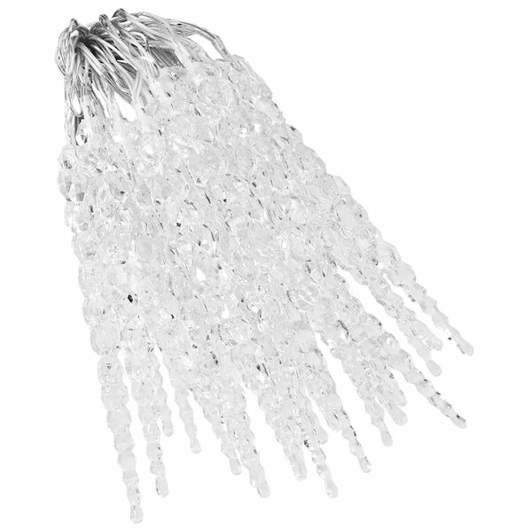 vidaXL Luz Natal pingente gelo 40pcs c. remoto acrílico branco quente