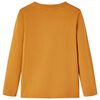 T-shirt de manga comprida para criança ocre-escuro 92
