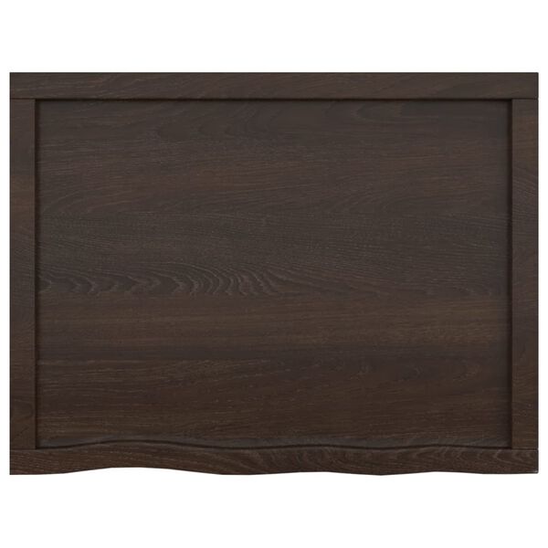 vidaXL Bancada p/ WC 80x60x(2-6)cm madeira tratada maci&ccedil;a castanho