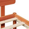 vidaXL Estrutura da Cama com cabeceira Marrom Cera 150 x 200 cm