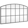 vidaXL Espelho de parede arqueado 100x60 cm ferro preto