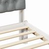vidaXL Estrutura de Cama com Cabeceira Estofada Branco 120 x 190 cm