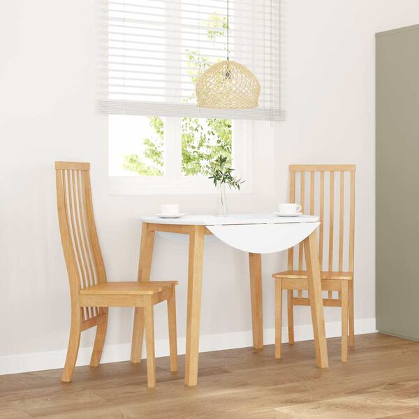 vidaXL Cadeiras de jantar 2 pcs madeira de seringueira maci&ccedil;a