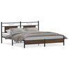 vidaXL Estrutura de cama sem colch&atilde;o 183x213 cm carvalho castanho