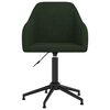 vidaXL Cadeiras de jantar giratorias 2 pcs veludo verde-escuro
