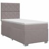 vidaXL Cama box spring com colch&atilde;o Cinzento-acastanhado 80 x 200 cm